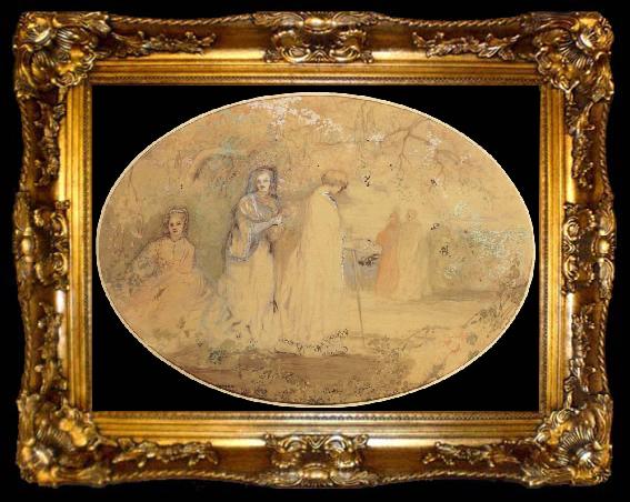 framed  Charles conder The Meeting, ta009-2